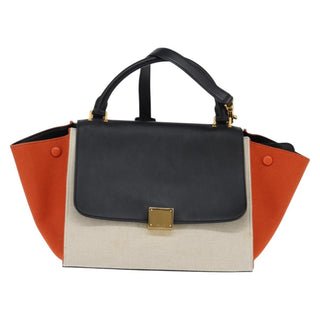 Celine Trapeze Bag Canvas with Leather