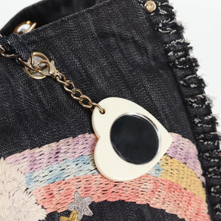 Chanel Night Flight Tote Embroidered Denim