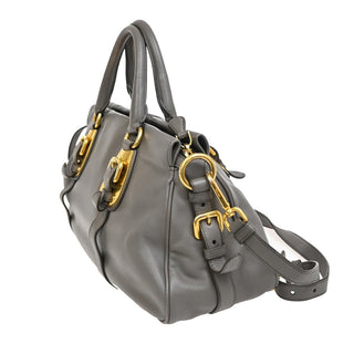 Prada Convertible Belted Satchel Soft Calf