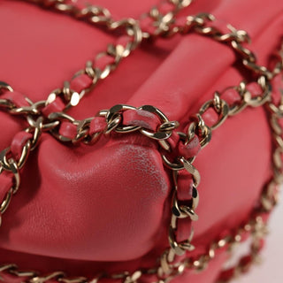 Chanel Chain Frame CC Drawstring Bucket Bag Lambskin
