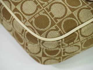 Salvatore Ferragamo Gancini Shoulder Bag Canvas