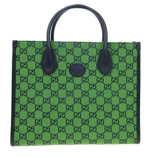 Gucci Structured Top Handle Open Tote GG Canvas
