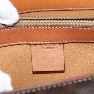 Celine Vintage Convertible Top Handle Bag Macadam Coated Canvas