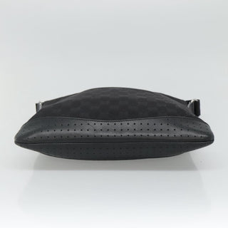 Gucci Zip Messenger Bag GG Canvas with Perforated Leather