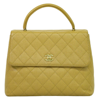 Chanel Coco Top Handle Bag Quilted Caviar