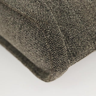 Chanel Vintage Chocolate Bar Metal Ring Tote Quilted Canvas