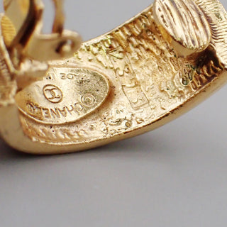 Chanel Vintage Multi CC Drop Hoop Clip-On Earrings Metal