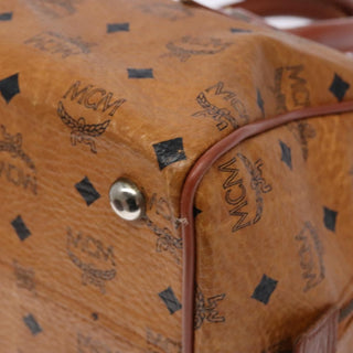 MCM Visetos Handbag Canvas and Leather