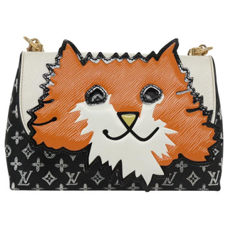 Louis Vuitton Orange Cat Shoulder Bag Limited Edition Grace Coddington Epi Leather and Catogram Canvas