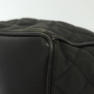 Chanel Vintage Drawstring Chain Bucket Bag Quilted Canvas