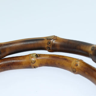 Gucci Vintage Bamboo Handle Tote Canvas