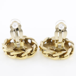 Chanel Vintage Round CC Clip-On Earring Metal