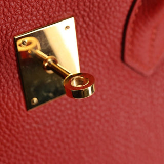 Hermes Birkin Handbag Red Togo with Gold Hardware