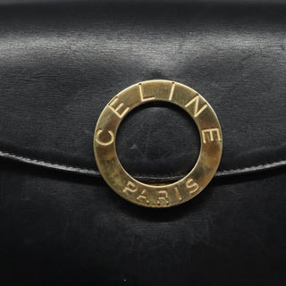 Celine Vintage Circle Logo Crossbody Bag Leather