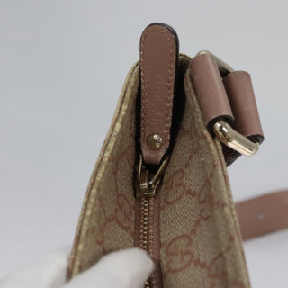 Gucci Front Zip Flat Messenger Bag GG Coated Canvas