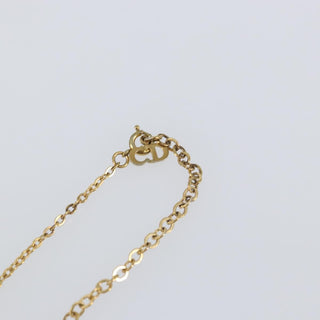 Christian Dior Round Logo Pendant Necklace Metal