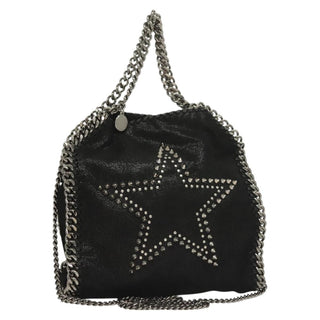 Stella McCartney Falabella Fold Over Crossbody Bag Studded Shaggy Deer