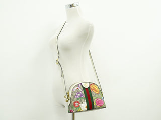 Gucci Ophidia Dome Shoulder Bag Flora GG Coated Canvas