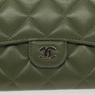 Chanel CC Gusset Classic Flap Wallet Quilted Lambskin