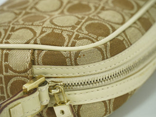 Salvatore Ferragamo Gancini Shoulder Bag Canvas