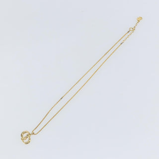 Christian Dior CD Pendant Necklace Metal