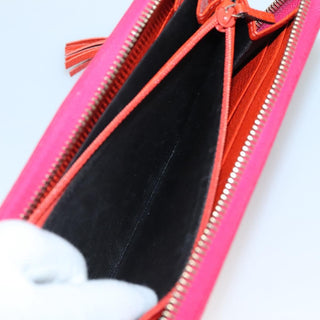 Gucci Bamboo Tassel Zip Wallet Leather