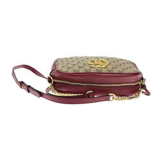 Gucci GG Marmont Shoulder Bag Diagonal Quilted GG Canvas with Leather