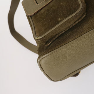Gucci Vintage Bamboo Backpack Suede