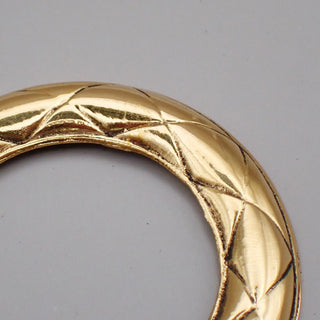 Chanel Vintage Cut-Out Logo Ring Drop Clip-On Earrings Metal