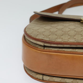Celine Vintage Macadam Shoulder Bag Canvas and Leather