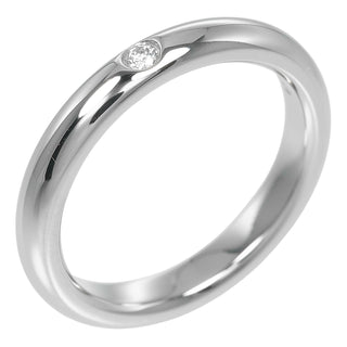 Tiffany & Co. Elsa Peretti 1 Diamond Stacking Band Ring 950 Platinum with Diamond
