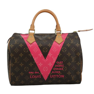 Louis Vuitton Speedy Handbag Limited Edition V Monogram Canvas
