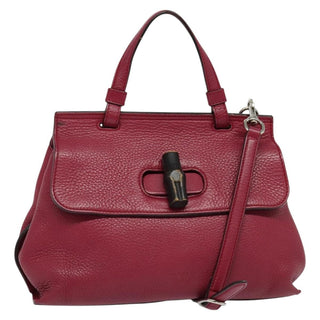 Gucci Bamboo Daily Top Handle Bag Leather