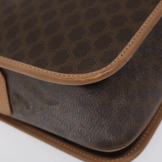 Celine Vintage Macadam Shoulder Bag Canvas and Leather