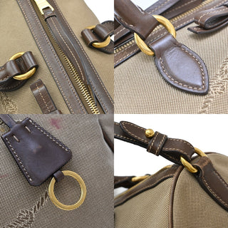 Prada Logo Convertible Boston Bag Canvas