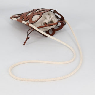 Loewe Anagram Drawstring Bucket Crossbody Bag Leather with Canvas