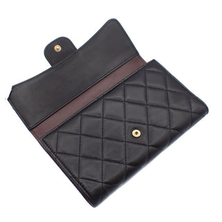 Chanel Trifold Classic Flap Wallet Quilted Lambskin