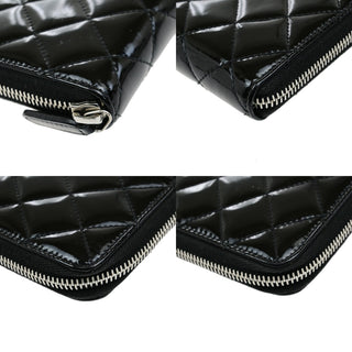 Chanel Brilliant Zip Around Wallet Quilted Patent