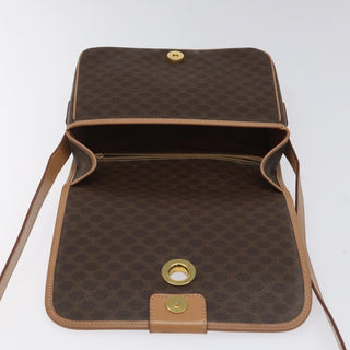 Celine Vintage Macadam Shoulder Bag Canvas and Leather