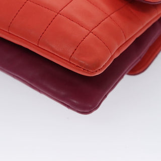 Chanel Vintage Chocolate Bar Double Side Flap Shoulder Bag Quilted Lambskin