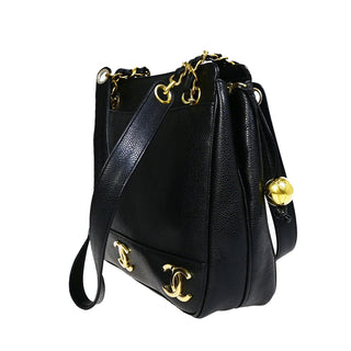 Chanel Triple CC Chain Shoulder Bag Caviar Leather