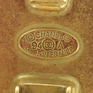 Chanel Vintage CC Round Button Clip-On Earrings Metal