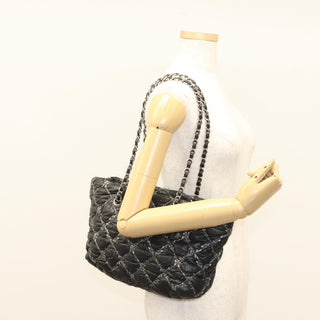 Chanel Tweed on Stitch Zip Tote Quilted Nylon
