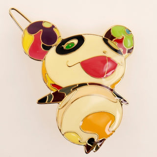 Louis Vuitton Murakami Panda Hair Clip Barette Metal and Enamel