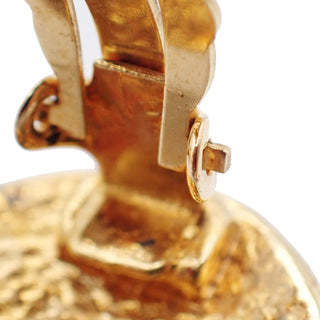 Chanel Vintage Round CC Clip-On Earrings Metal