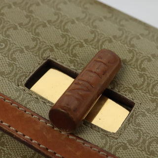 Celine Vintage Convertible Top Handle Bag Macadam Coated Canvas