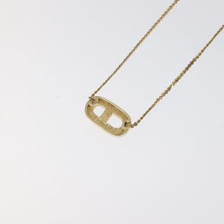 Christian Dior CD Pendant Necklace Metal and Crystals