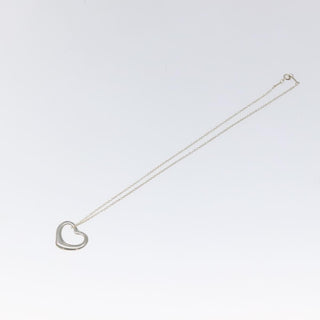 Tiffany & Co. Elsa Peretti Open Heart Pendant Necklace Sterling Silver