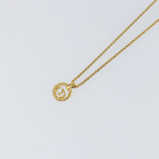 Christian Dior CD Pendant Necklace Metal