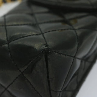 Chanel Vintage CC Flap Phone Holder Crossbody Bag Quilted Patent